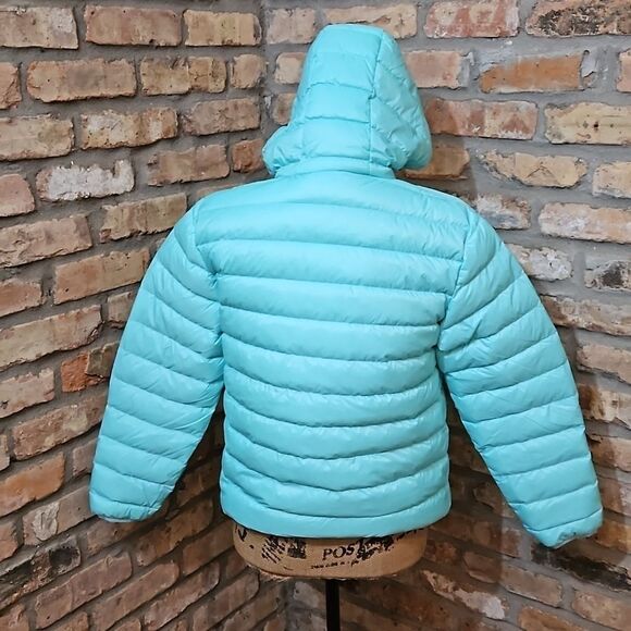 Eddie Bauer aqua down filled puffer coat Childs size 14-16 - Picture 8 of 15